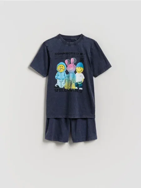 Reserved piżama SmileyWorld® niebieski