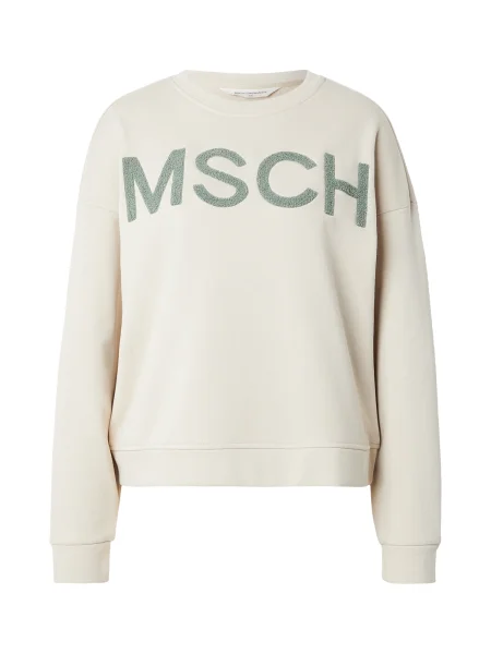 MSCH COPENHAGEN Mikina Mela Briena svetlobéžová / pastelovo zelená