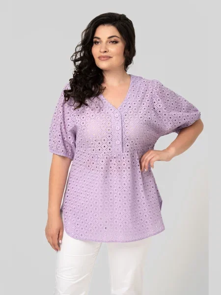 Блуза All Posa бузковий текстиль