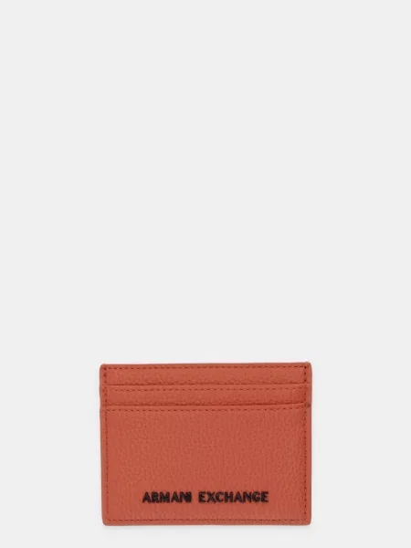 Armani Exchange etui na karty pomarańczowy