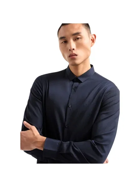 Cămașă Armani Exchange business albastru