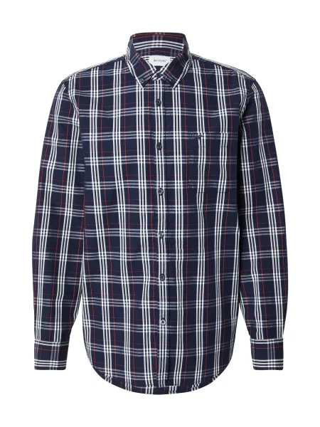 MUSTANG Košulja Chester mornarsko plava / crvena bijela