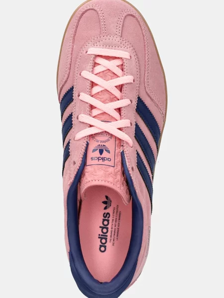 Замшеві кросівки adidas Originals Gazelle Stack W рожевий