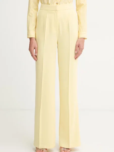 Morgan pantaloni straight pentru femei PESTO.F galben