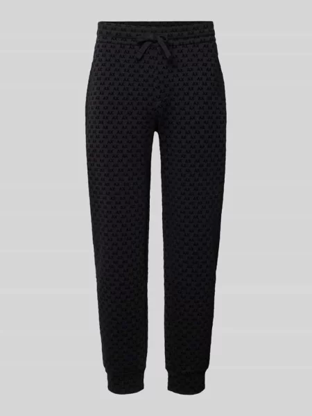 Spodnie dresowe we wzór na całej powierzchni z wzór z logo model PANTALONI' Armani Exchange czarne