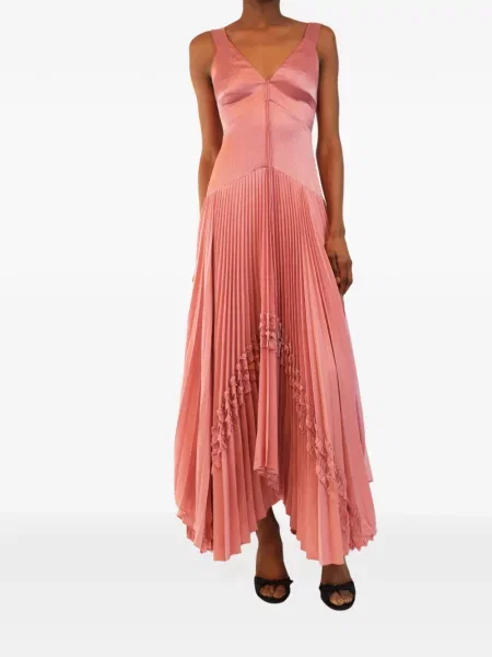 Rochie maxi Alexis fără mâneci roz