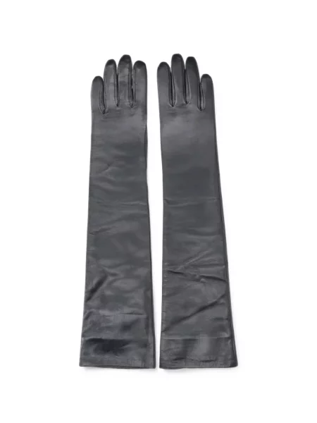 Lung mănuși The Frankie Shop din piele negru