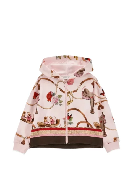 Bluza z kapturem dziecięca Monnalisa różowa