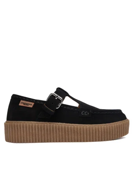 Weekend Max Mara pantofi de piele întoarsă Wkasolista cu platforma negru