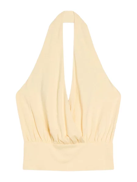 Bershka Top svetlo rumena