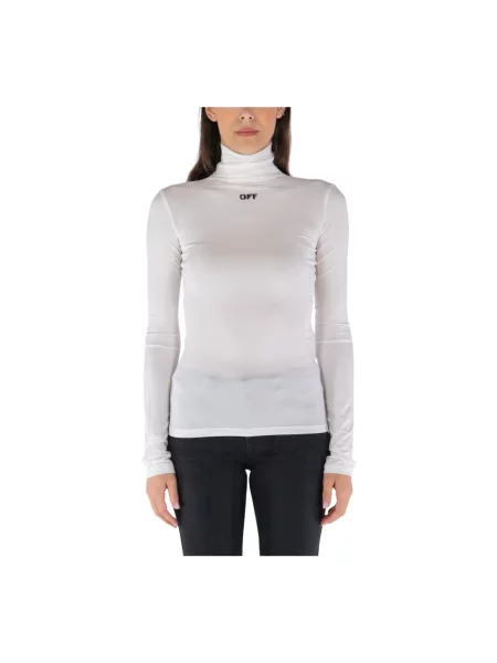 Top Off-white z nadrukiem biały