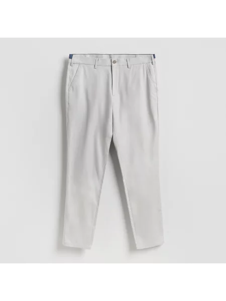 Reserved Kalhoty chino slim fit světle šedá