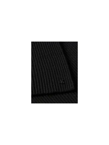 Calvin Klein Sál Ck Metal Wool Rib Scarf fekete
