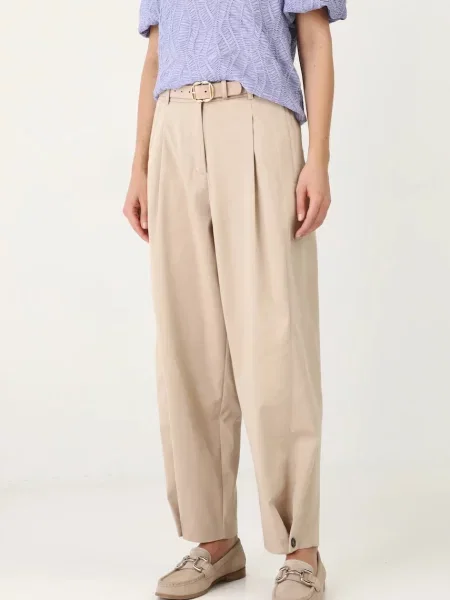 Панталон Medicine с кройка тип цигара със стандартна талия бежово