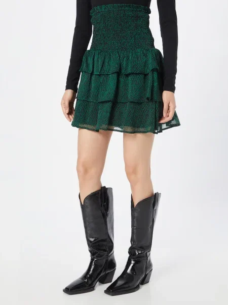 B.young Fustă HIMA verde pin negru