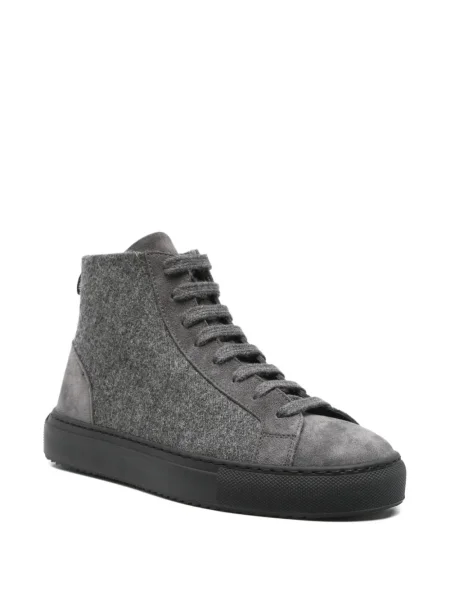Sneakerși Doucal's cu șireturi din piele de căprioară gri