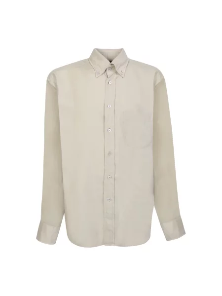 Koszula Tom Ford z lyocellu beżowa