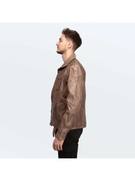 Geanta de piele Cameleon gri