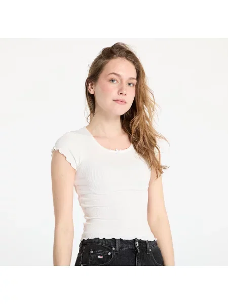Тениска Tommy Jeans бежово