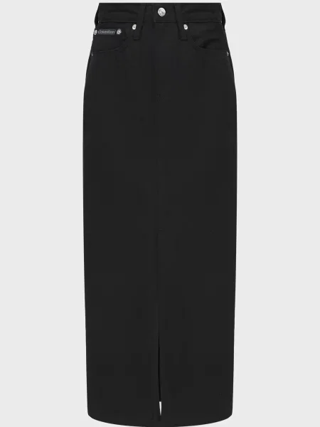 Максі джинсова спідниця Calvin Klein Jeans чорна