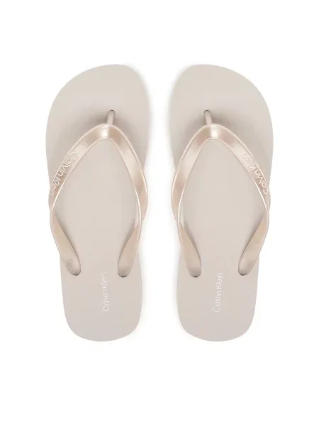 Japonke Calvin Klein Flatform Flip Flop Met Tpu srebrna