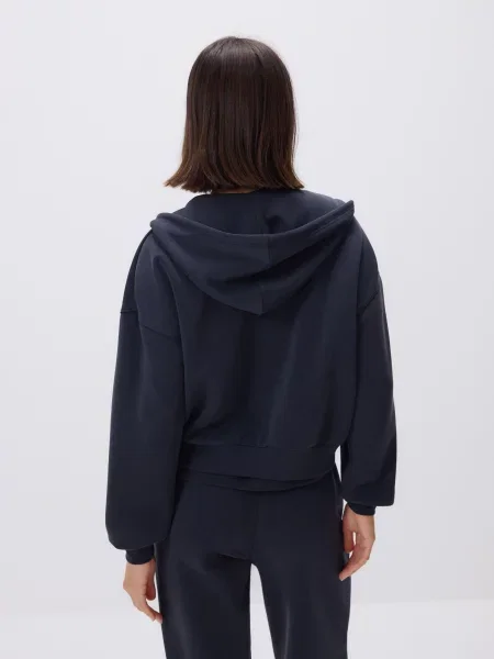 Reserved Світшот oversize темно-сірий сірий