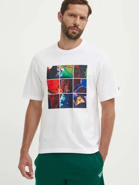 Тениска Reebok Classic Basketball с принт бяло
