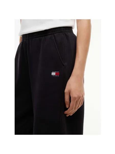 Tommy Jeans Pantaloni roșu intens alb negru