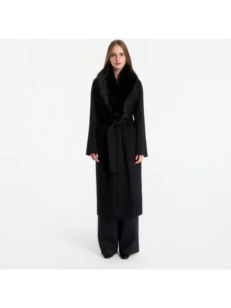 Палто Tommy Hilfiger Df Wool Reg Belted Coat Black 36 черно