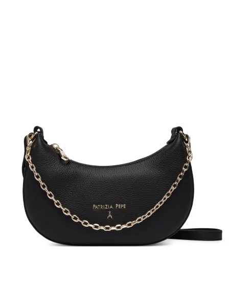 PATRIZIA PEPE Torba za čez ramo črna