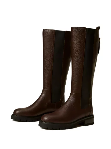 Botine Twinset din piele maro