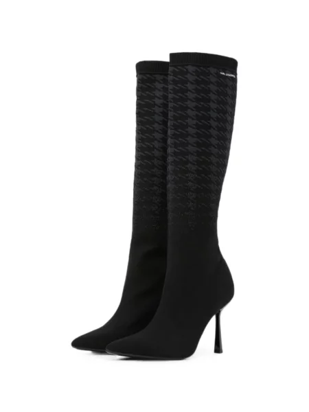 Cizme Karl Lagerfeld tricotate cu gradient negru