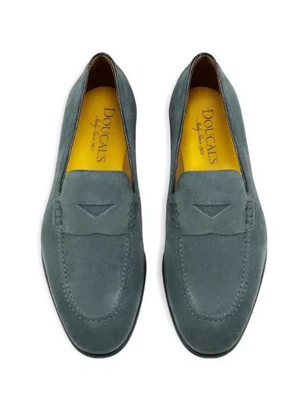 Pantofi loafer Doucal's din piele de căprioară albastru