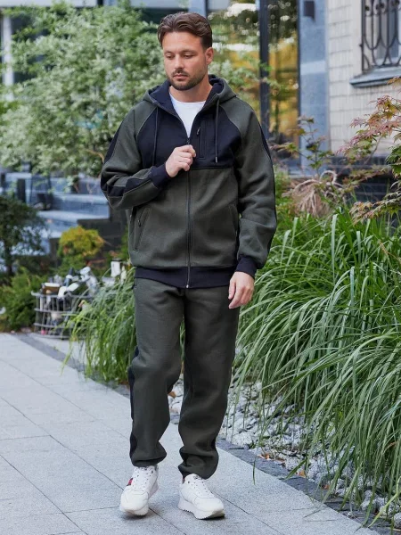 Костюм Umon зелений/чорний фліс чорний