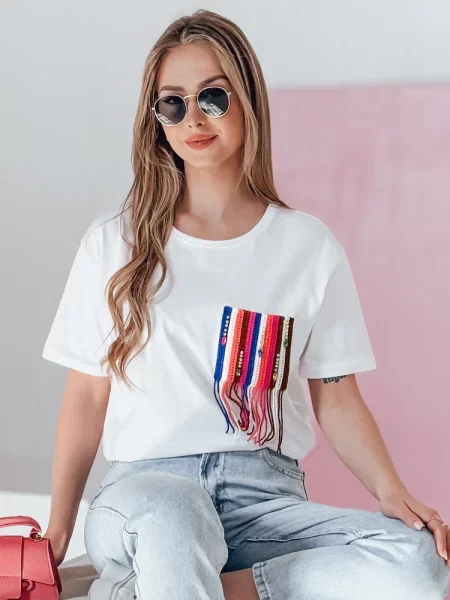 T-shirt FROND Dstreet biały