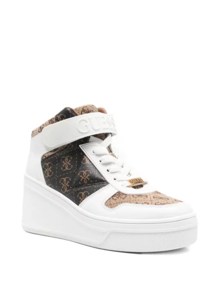 Sneakerși Guess cu platformă alb