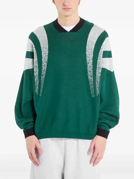 Antrenament grafic tricou Adidas Spezial de jumătate de fermoar negru