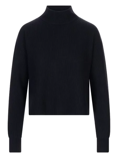 Sweter Max Mara prążkowany niebieski