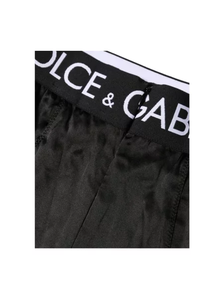 Majtki Dolce And Gabbana z wysoką talią z logo czarne