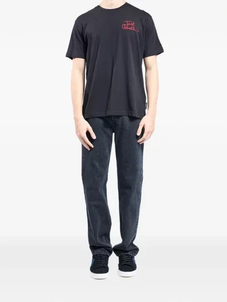 Tricou Just Cavalli cu autograf negru