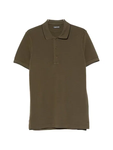 Gulerat tricou polo Tom Ford verde