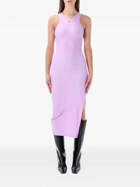 Rochie midi Coperni până la genunchi cu crăpătură de costum violet