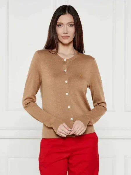 POLO RALPH LAUREN Gyapjú kardigán LUNAR bézs