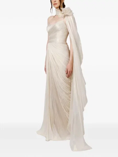 Rochie maxi Iris Serban de mătase drapată