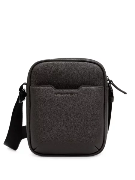 Geantă crossbody Armani Exchange cu autograf maro