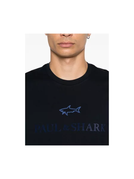 Koszulka Paul & Shark z okrągłym dekoltem czarna