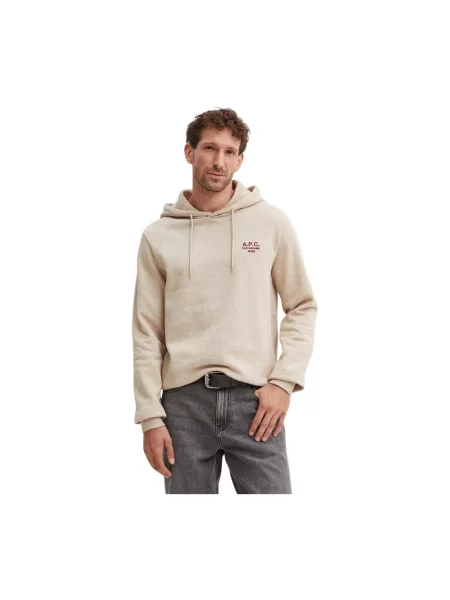 Bluza z kapturem A.p.c. z kapturem beżowa