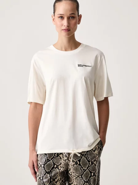 Karl Lagerfeld Jeans tricou pentru femei cu bej