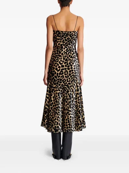 Rochie Balmain de catifea cu imagine cu model leopard