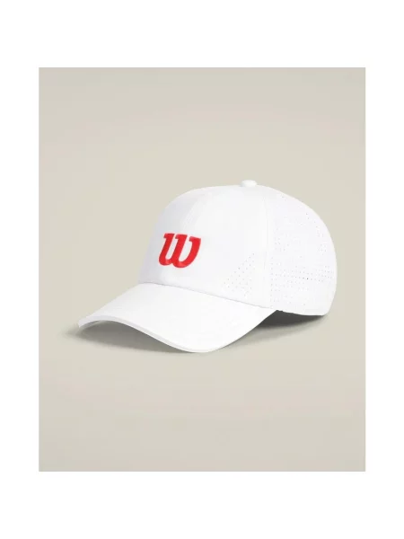 Czapka Wilson Active Perforated biało czerwony S-M biała